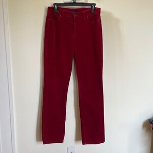 Talbots Heritage Women’s Burgundy Red Corduroy Pants Straight Leg Size 8 Holiday